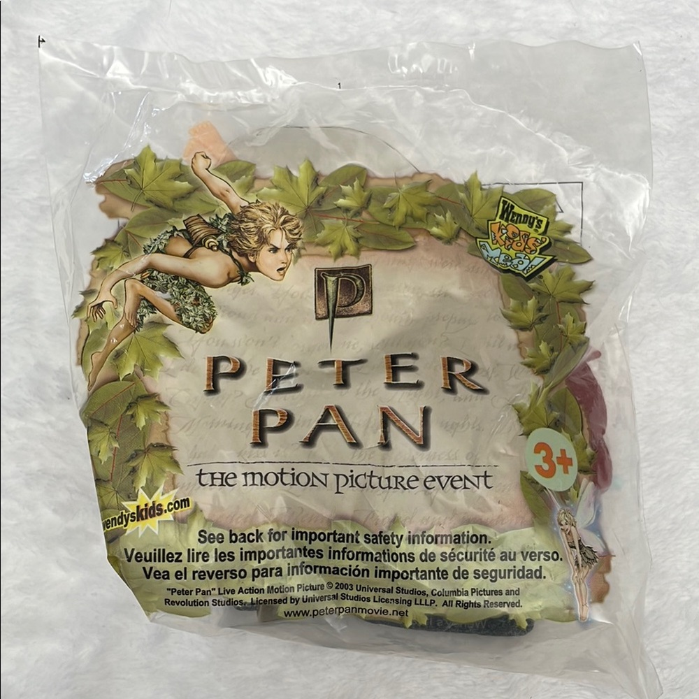 Wendy's 2003 Peter Pan Universal Studios Movie Hook Kids Meal Toy NIP